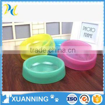 candy color plastic pet bowl for dog food bowl designer cat food bowls