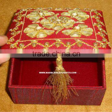 Home Decorative Hand Embroidery Jewelry Box photo-3