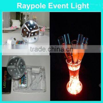 OEM 10CM Round 16 colors changing remote controlled led battery lights kids for party decoration