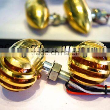 motorcycle brass turn signals, brass motorcycle indicators for sportster