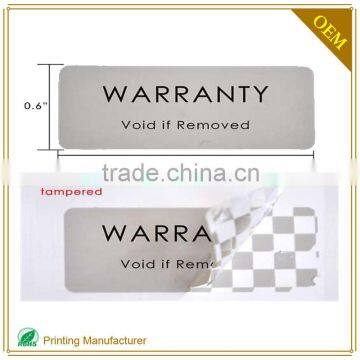 Cheaped Warranty Seal Sticker Packaging Label In Guangdong