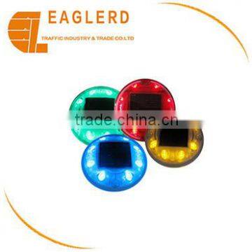 8 leds High Flashing Reflective Plastic round Solar Road Stud