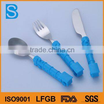 Colorful children's plastic metal tableware and ex factory price