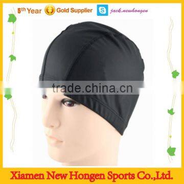 Black color lycra swimming cap/bathing cap