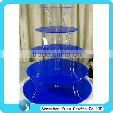 Custom 5 Tier Round Cupcake Wedding Cake Stands Clear Acrylic Wedding Cake Stands Cheap photo-5