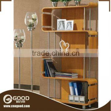 Plywood Bookshelf Metal Frame Furniture Set