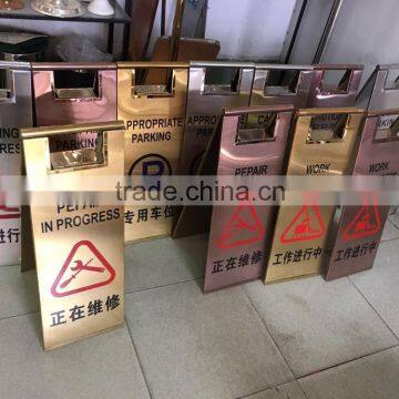 Stainless Steel Waterproof Folding Wet Floor Warning Sign Board