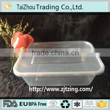 FDA disposable rectangle food plastic container
