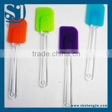 Trade Assurance silicone cookware scraper with plasticl handle