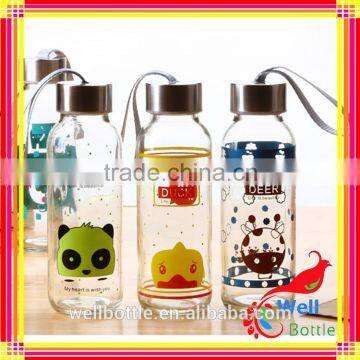 High Quality Unbreakable Glass Water Bottle Best Selling Fancy Water Glass Bottle Water Bottle With Straw