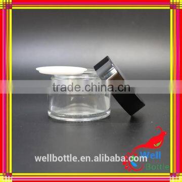 Clear Glass Ice Cream Container Skin Care Cream Jar