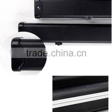 Superior 3/4-pc Cue Case Black Leather Aluminium Snooker Pool Cue Case Billiard Accessories photo-3