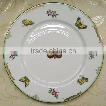 Embossed gold dinnerware set of butterfly design