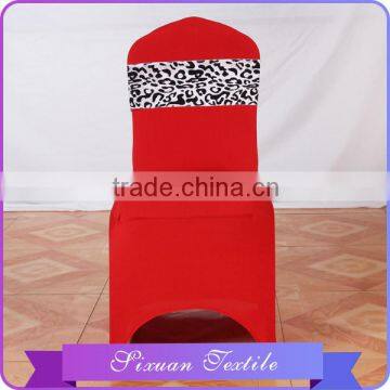 Taffeta Base Leopard Pattern Flocked Chair Sash photo-2