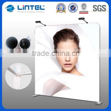 promotional round tube aluminum fabric display stand