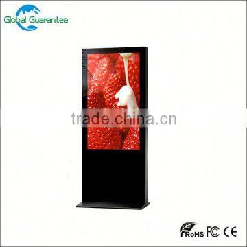 Floor standing 27" digital signage lcd display with global guarantee
