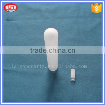 Frosted round bottom quartz glass tube