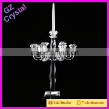 Elegant Wedding Centerpiece Candle Holder 3 Arms Crystal Candelabra photo-3