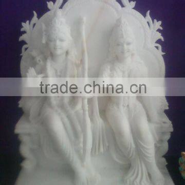 White Marble Ram Sita Statue