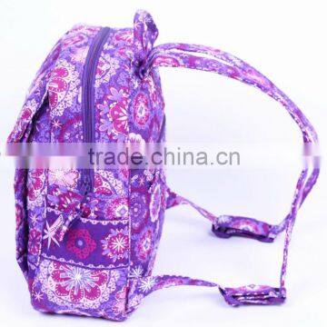 Z326 SD041N Kids Mini Travel 100% Cotton Quilted Backpack photo-6