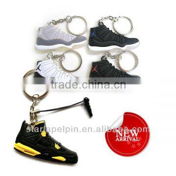 Fashionable branded 3d jordan keychain