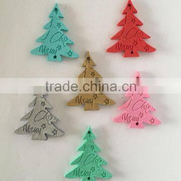 Polyresin mini tree with glitter christmas decoration DIY material xmas gifts for home decoration or party