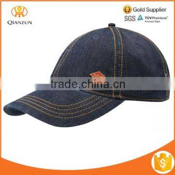 Sports Rubber logo Jean twill Baseball cap Snapback Cap Wholesale