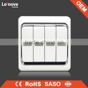 European and Classic four gang one way/two way wall switch