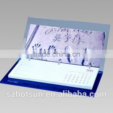 New-designed clear Acrylic Calendar stand, Perspex Calendar Holder