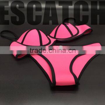 Hot Sale Style Women Lady Adult Sexy Bikini Well Sell Push Up Padded Cup Neoprene Bikini