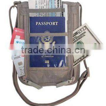 Travel Neck Wallet Boarding Pass Ticket Organizer mobile card holder for Passports (YX-Z143)