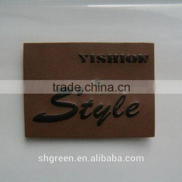 100% True Leather Label,sewing on Leather Patch photo-5