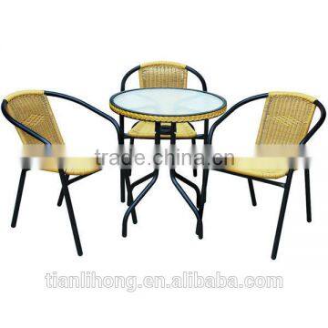 Cheap Steel Frame rattan Garden sets furniture