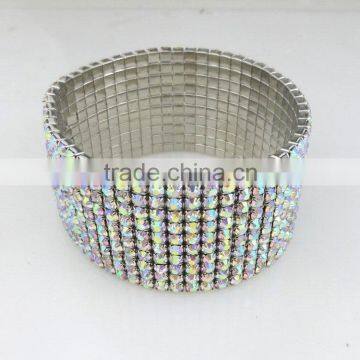 Hot sales custom AB stone 10 rows bracelet