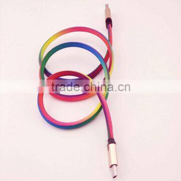 High Speed Cheap shoelace LED Light USB Cable ,type-c to usb glowing cable for phone