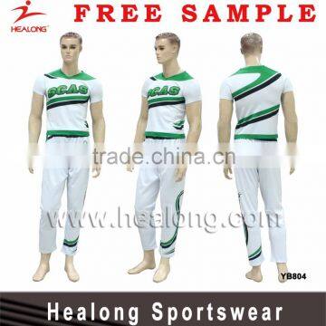 Free Design Custom Made Men's Boys School Performance Cheerleading Uniforms Kids Wear Jersey