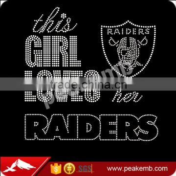 Crystal Bling This Girl Loves Her Raiders Rhinestone Transfers wholesale