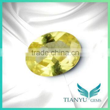 No. 20# Oval Cut Synthetic Yellow Sapphire