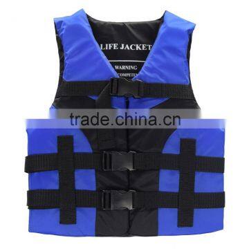 (Hot Selling)210D PU Blue Colour Nylon Life Jacket with YKK zipper and buckle