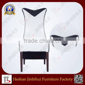 Black and White Timber Look Aluminum Restaurant Banquet Chair photo-2