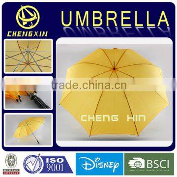 Wholesale high quality custom design golf yellow umbrella