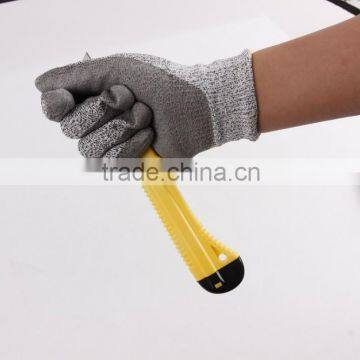 Factory directly sale PU coated cut resistant gloves level 5