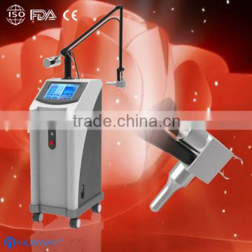 Mole Removal 2014 New Professional Glass&RF Tube Tattoo /lip Line Removal 10600nm 40w Vertical Co2 Fractional Laser Machine