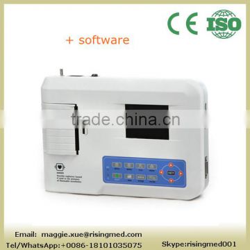 3 Channel Portable 3.5 inch Color LCD Digital Electrocardiograph ECG Machine EKG-903BS with ECG Software