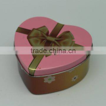 wholesale heart shaped chocolate tin box fashion wedding sweet boxes OEM wedding cake tin box