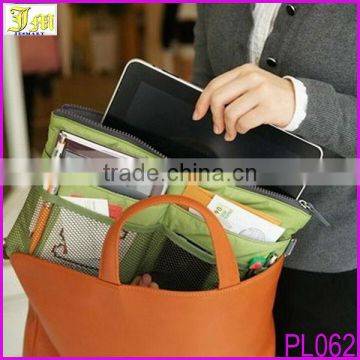 Drop Shipping 5Colors Promotions Lady's Organizer Bag Handbag Organizer Travel Bag Insert With Pockets Pouch Bags For Netbook