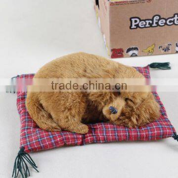 synthetic fur decorative realistic furry dogs figurine