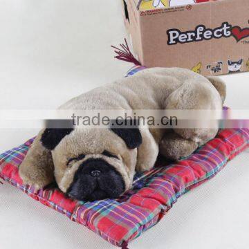 Good quality sleeping english bulldog plush craft dog