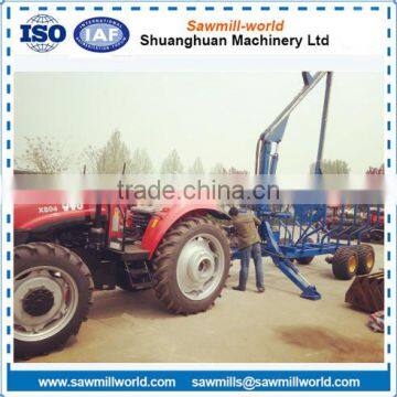 forest log trailer with crane in china