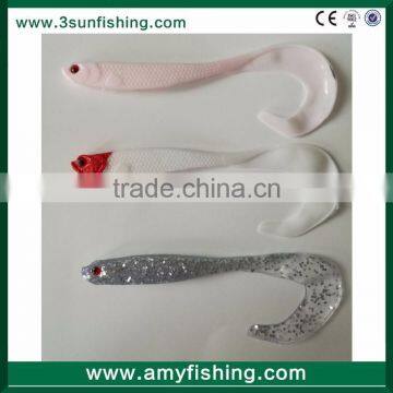 Arrow Shad Fish Fishing Lure J Tail Bass Soft Lure Fishing Lure